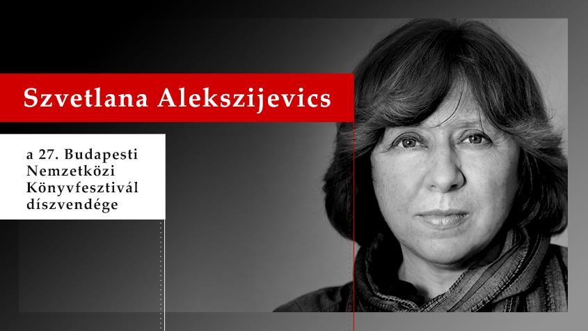 Szvetlana Alekszijevics a 27. Budapesti Nemzetközi Könyvfesztivál díszvendége