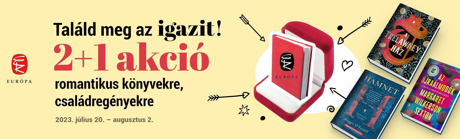 2+1 akció romantikus könyvekre, családregényekre
